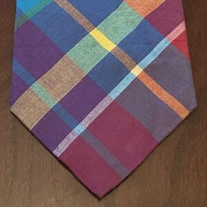 Vintage Lands End 100% Cotton Men’s Neck Tie Made In USA